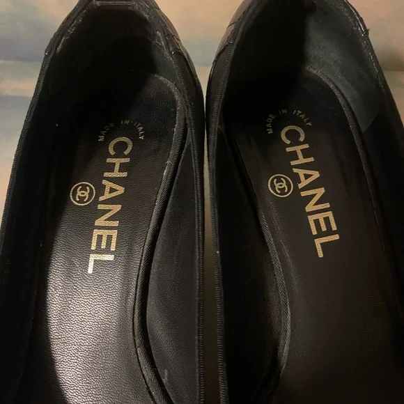 Chanel peep toe shoes 7.5 - Picture 4 of 10